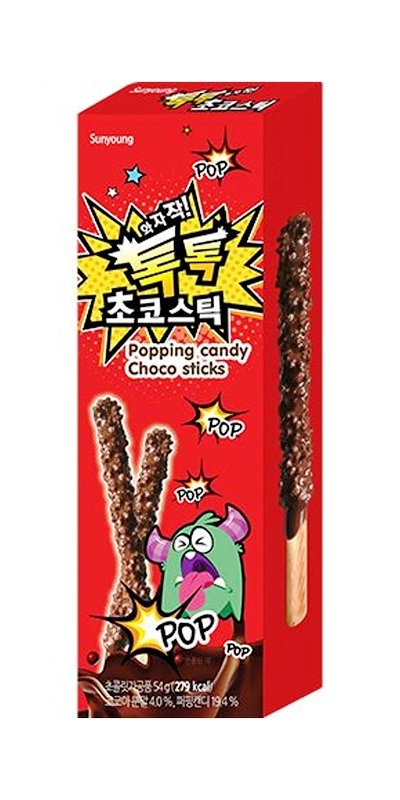 Snack dolce Popping Candy Choco Sticks - Sunyoung 54g.